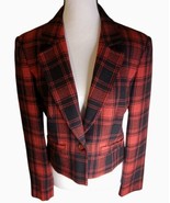 PENDLETON JACKET 8 100% PURE VIRGIN WOOL PLAID 1 BUTTON LINED COLLAR  - £31.15 GBP