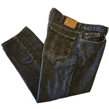 Eddie Bauer Y2K Relax Fit Jeans Mens 38x30 Dark Gray Cotton Denim Baggy Pants - £17.70 GBP