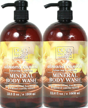 2 Bottle Dead Sea Collection 33.8 Oz Almond Vanilla Soothing Mineral Body Wash - £24.36 GBP