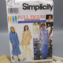 Vintage Sewing PATTERN Simplicity 7253, Full Figure Solutions 1996 Hoax System - £9.85 GBP