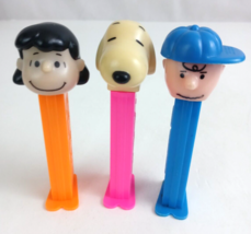 Lot of 3 Charles Schultz Peanuts Pez Dispensers Snoopy Lucy &amp; Charlie Brown (A) - £7.74 GBP