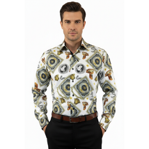 Mens Sports Dress Shirts By AXXESS From Turkey 100% Egyptian Cotton 622-12 White image 4