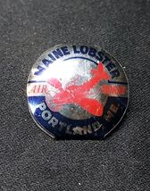Old Maine Lobster Air Borne Airborne Portland Me. Clasp Pin Button ? Fli... - $19.53