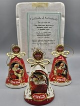 Coca-Cola Bradford Editions SANTA CLAUS Christmas Bell Ornaments w/COA #39443 - £21.95 GBP