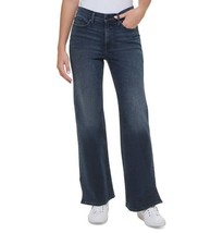 Calvin Klein Jeans High-Rise Flared Slit-Hem Jeans Women&#39;s 27 Sapphire - £19.28 GBP