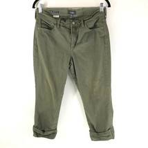 NYDJ Womens Jeans Dayla Wide Cuff Capri Lift Tuck Denim Green Size 8 - £15.37 GBP
