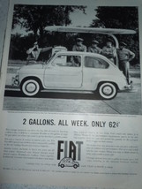 Vintage Fiat Motor Co Gas Saver Print Magazine Advertisement 1960 - $10.99