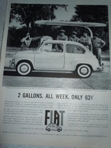 Vintage Fiat Motor Co Gas Saver Print Magazine Advertisement 1960 - $15.04 CAD