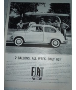 Vintage Fiat Motor Co Gas Saver Print Magazine Advertisement 1960 - $15.07 CAD