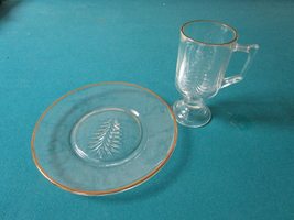 Indiana Glass Christmas 4 Sets Of Plate And Mug Nib [*RACK1] - £82.11 GBP