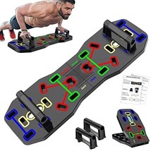 AERLANG Push Up Board Foldable 10 in 1 Push Up Bar with Resistance Bands... - £37.02 GBP