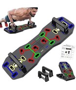 AERLANG Push Up Board Foldable 10 in 1 Push Up Bar with Resistance Bands... - £36.96 GBP