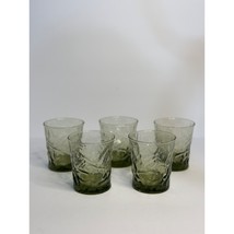 VTG Libbey Olive Aztec Set of 5 Drinking Glasses 8 oz. MCM Mocktail Cocktail - £22.79 GBP