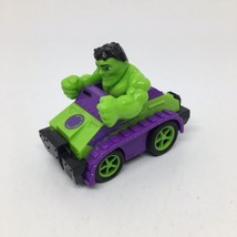Marvel Super Hero Adventures Pullback Race Car - The Hulk 4&quot; Long 3&quot; Tall - £5.96 GBP