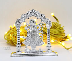 925 sterling silver  krishna Shrinath ji statue figurine, puja article a... - $257.39