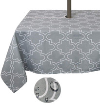 Tektrum 60&quot;X60&quot; Square Moroccan Tablecloth-Umbrella Hole &amp; Zipper-Grey - £18.30 GBP