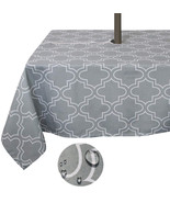 Tektrum 60&quot;X60&quot; Square Moroccan Tablecloth-Umbrella Hole &amp; Zipper-Grey - £17.98 GBP