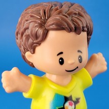 Fisher Price Little People Boy Soccer Player Wavy Brown Hair Figure Mattel New - £4.34 GBP