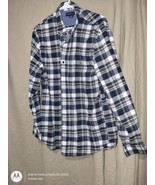 US Polo Assn Flannel  Men’s Large Long Sleeve XL Grey, Blue, And White P... - £15.02 GBP