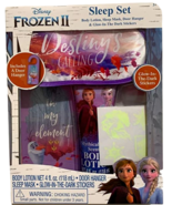 NEW Disney Frozen 4pc Spa Gift Set Body Lotion Sleep Mask Door Hanger &amp; ... - £9.69 GBP