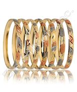 Bangle 3-Tone 14K Gold Color set of 3  Bangles From Size 4 to 8 - $16.00