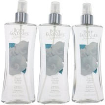 Fresh White Musk by Body Fantasies, 3 Pack 8 oz Fragrance Body Spray for Women - £49.45 GBP