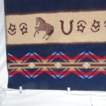 Pendleton Mustang Cowboy Horse Theme Throw Blanket RARE - £383.69 GBP