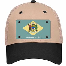 Delaware State Flag Novelty Khaki Mesh License Plate Hat - £23.17 GBP