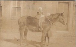 RPPC Young Child on Horse Pony Real Photo Postcard W7 - £7.93 GBP