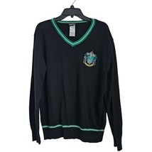 Harry Potter House of Slytherin Patch V-Neck Sweater Halloween Costume Large - £18.18 GBP