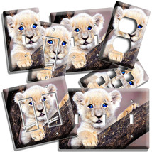 Cute Blue Eyes Baby Lion Cub In Jungle Light Switch Outlet Wall Plate Room Decor - $17.99