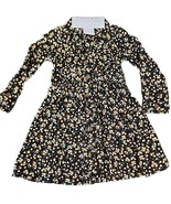 Tahari Girl™ ~ Size 4 ~ Long Sleeve ~ Rayon ~ Black Floral Dress w/Hair Tie - $427.24 MXN