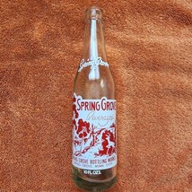 Vintage Soda Pop Bottle Spring Grove Beverages Minnesota 10 FL Oz Clear ... - $9.49
