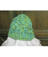 Champion BEANIE knit lined hat green-blues yarn black soft lining (cloth... - £3.11 GBP