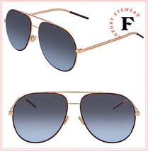 Christian Dior Astral Gold Burgundy Metal Aviator Sunglasses Unisex Diorastral - £155.10 GBP