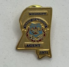 Mississippi Bureau Of Narcotics Agent US Government Agency Enamel Lapel Hat Pin - £15.62 GBP