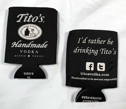 2 New Tito&#39;s Vodka Neoprene Can/Bottle Koozies - £14.75 GBP