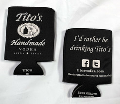 2 New Tito&#39;s Vodka Neoprene Can/Bottle Koozies - $18.76