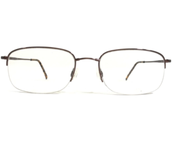 Marchon Eyeglasses Frames FLEXON 606 COFFEE Brown Square Half Rim 54-19-140 - £50.77 GBP