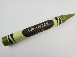 Vintage Large Green Crayandle Crayon shaped Candle Bayberry 18&quot; tall Hong Kong - £9.32 GBP