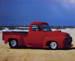 Classic Ford F-100 Red Pickup Truck Vintage Collector Car Art Print 16x20 - £11.72 GBP