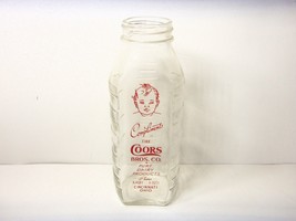 The Coors Bros. Co. Dairy Milk Bottle - Baby Bottle Cincinnati Ohio Vintage - £11.83 GBP