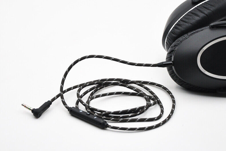 NEW!! Nylon Audio Cable with mic For Sennheiser PXC550 PXC 550-II Headphones