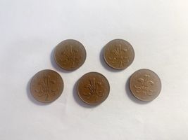 Lot of 5 UK  Two Pence Elizabeth II 1971–2011 Old British Collectible Set - $7.90 CAD