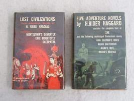 Lot 2 H. RIDER HAGGARD Lost Civilizations &amp; Five Adventure Novels 1951-53 Dover  - £157.96 GBP