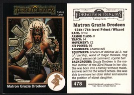 1991 TSR AD&amp;D Gold Border Fantasy Art Card #478 Forgotten Realms Drow Elf Wizard - £5.51 GBP