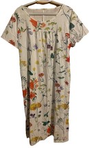 Floral Printed Maxi Dress Women Short Sleeved Round Neck Printed  With P... - $26.91 CAD