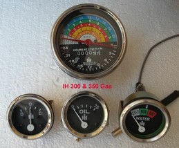 IH Farmall 300 350 Gas/ Utility Tachometer Temp Oil Pressure  Ampere Gauge Set - £34.12 GBP