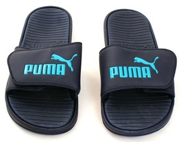 Puma Men&#39;s Blue Adjustable Hook &amp; Loop Slides Sandals Men&#39;s Size 8 NEW - $39.99