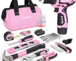 Fastpro 175-Piece 12V Pink Drill Set, Cordless Lithium-Ion Home, Home Up... - $90.97